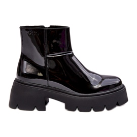Patent Leather Women's Boots GOE MM2N4058 Black Patent Leather Women's Boots GOE MM2N4058 Black