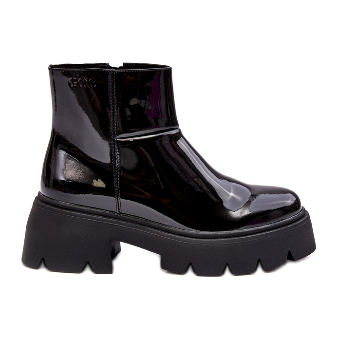 Patent Leather Women's Boots GOE MM2N4058 Black