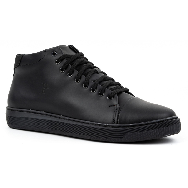 Polbut Men's leather insulated boots 2110sw, black