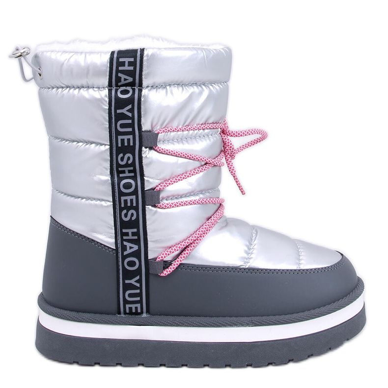 Archie Silver women's snow boots