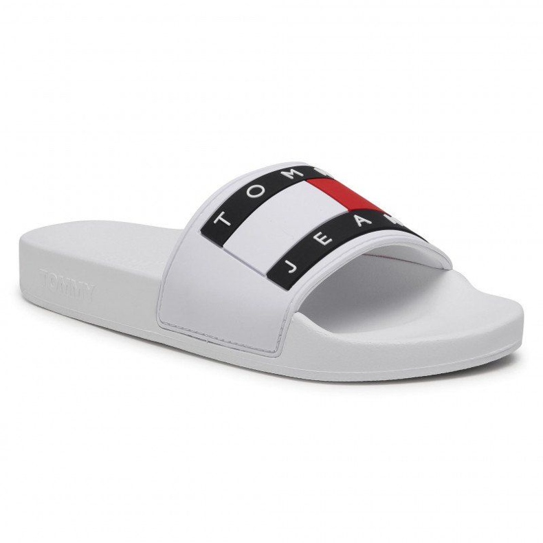 Tommy Hilfiger Tommy Jeans Flag Pool Slide W EN0EN01378-YBR flip-flops white