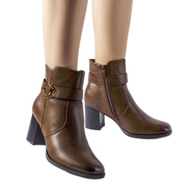 Brown insulated ankle boots from Muscoline