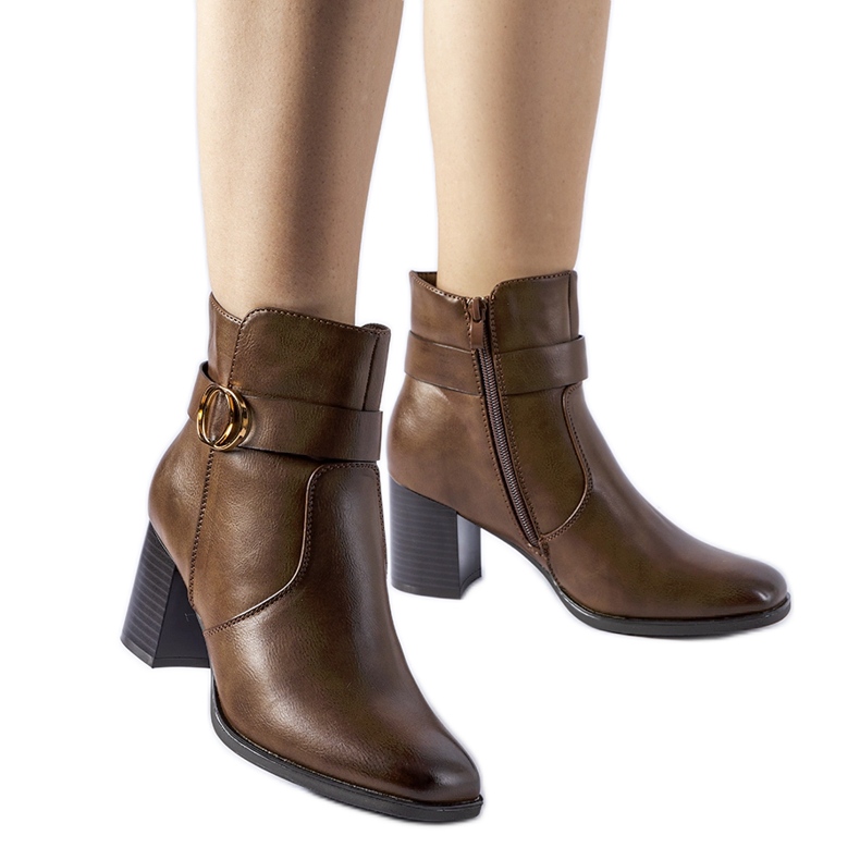 Brown insulated ankle boots from Muscoline