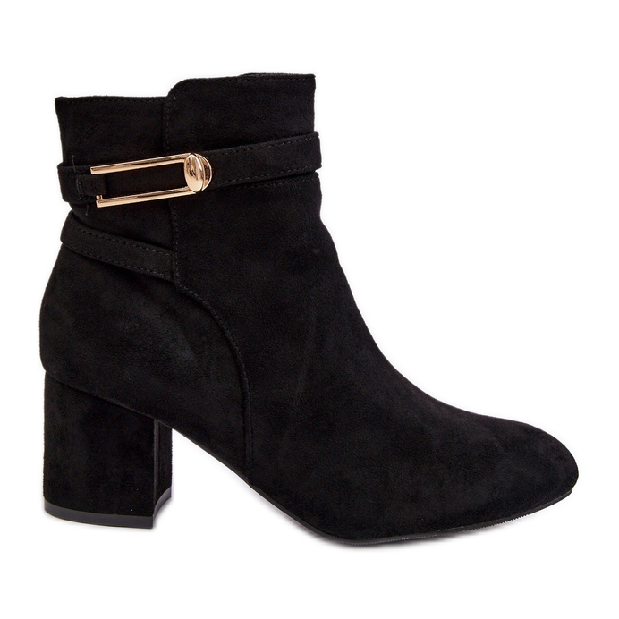 Women's Low Heel Ankle Boots Black Verice