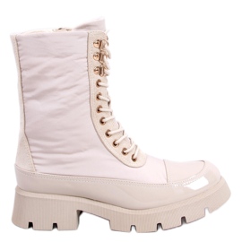 Lace-up boots Merced Beige