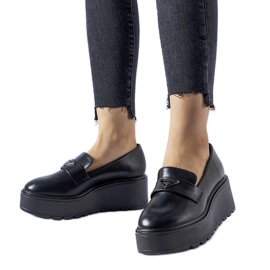 Black Monra platform loafers