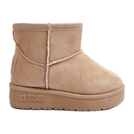 Children's Insulated Slip-On Snow Boots Beige Big Star MM374098 Children's Insulated Slip-On Snow Boots Beige Big Star MM374098