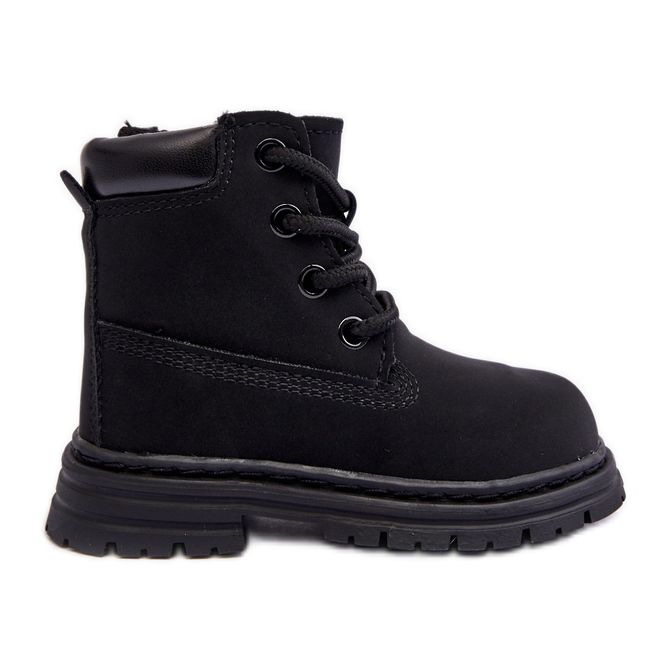 Black Bansi Children's Trapper Boots With Zipper Black Bansi Children's Trapper Boots With Zipper