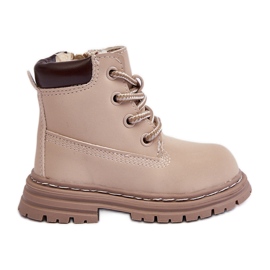 Beige Bansi Children's Trapper Boots With Zipper Beige Bansi Children's Trapper Boots With Zipper