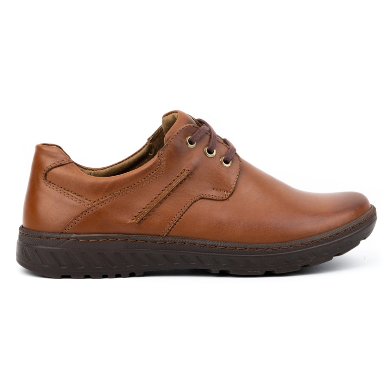 KOMODO Men's leather shoes casual 923k brown