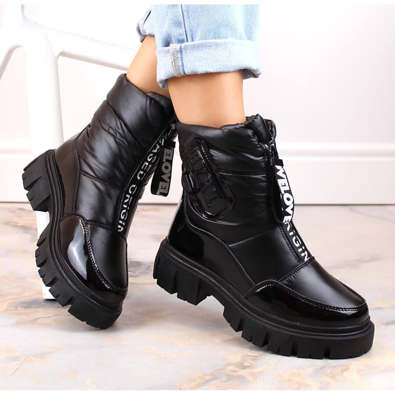 Black Filippo DBT4960 women's insulated zippered snow boots Black Filippo DBT4960 women's insulated zippered snow boots