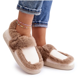 Women's Slippers With Fur Beige Sailey