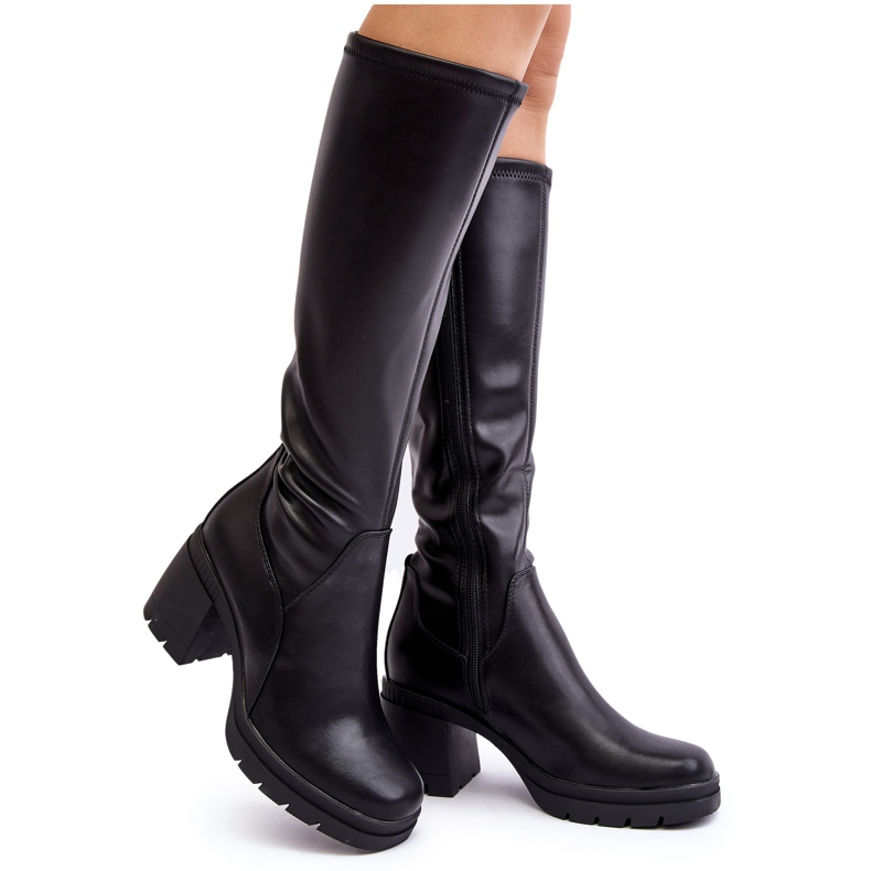 Sergio Leone Women's Over-the-Knee High Heel Boots, Black Sislene
