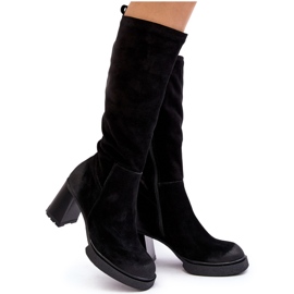Suede boots 30701 Black - KeeShoes