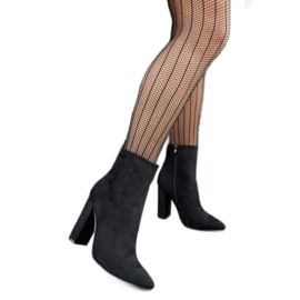 Black eco-suede Borgetto ankle boots