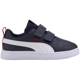 Puma Courtflex v2 V Ps children's shoes navy blue and white 371543 01