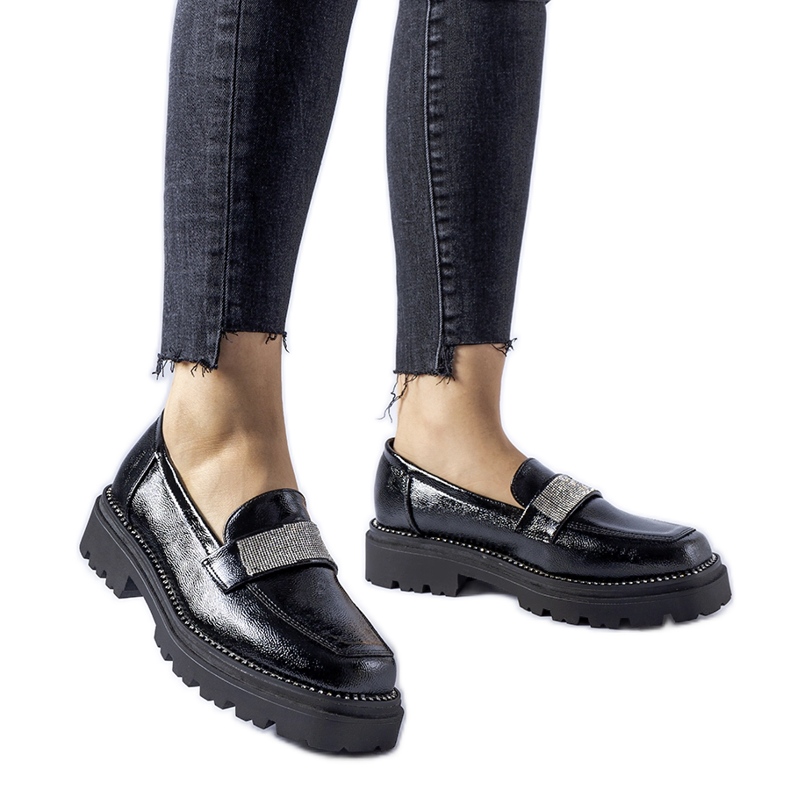 Black patent Fecteau loafers Black patent Fecteau loafers