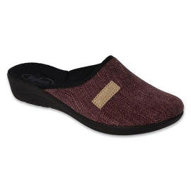 Befado women's bottom slippers 552D020, burgundy red