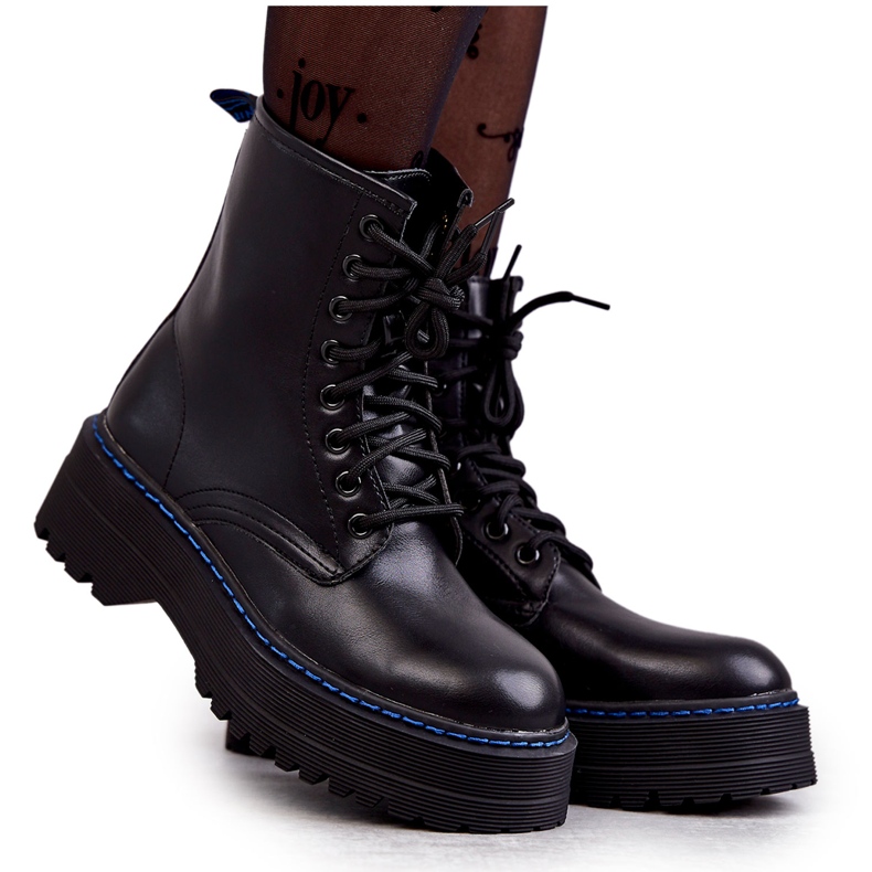 Women's Lace-up Boots Combat Boots Black