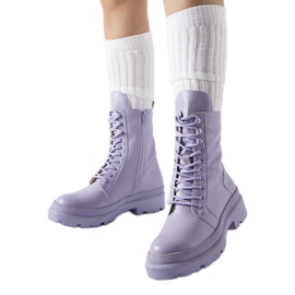 Purple boots with Zacharie protector