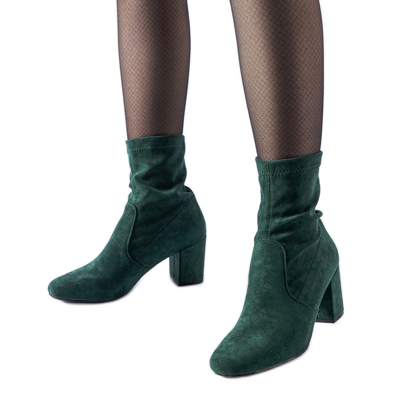 Green Lexington slip-on ankle boots