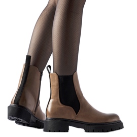 Brown insulated Piedalue ankle boots