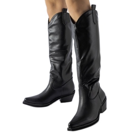 Black classic insulated Chapin cowboy boots