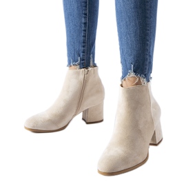 Beige low-heeled ankle boots from Mapleview Beige low-heeled ankle boots from Mapleview