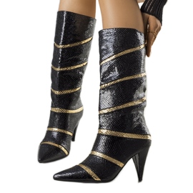 Black and gold Nevzo insulated boots Black and gold Nevzo insulated boots