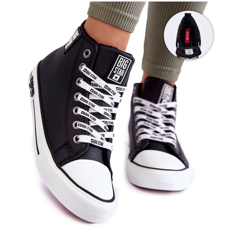 Classic High Insulated Sneakers Big Star KK274598 Black Classic High Insulated Sneakers Big Star KK274598 Black