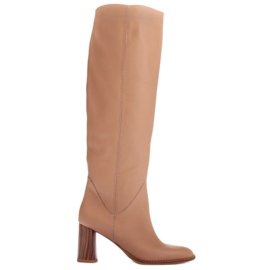 Marco Shoes High-heeled boots beige