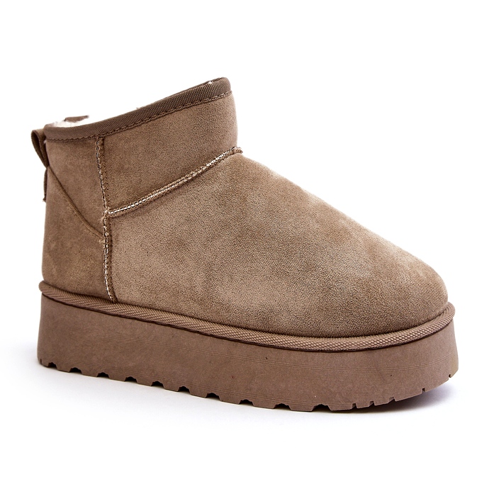 Women's Platform Snow Boots With Fur Lining, Green Xamella