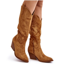 Women's Over-the-Knee Cowboy Boots Camel Oppore brown