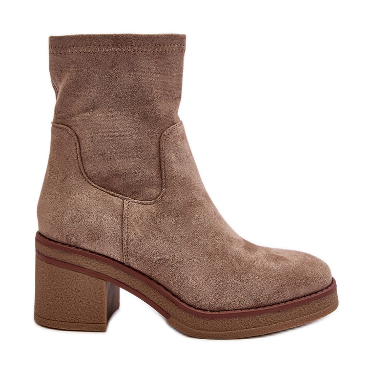Women's High Heel Boots Beige Argastis