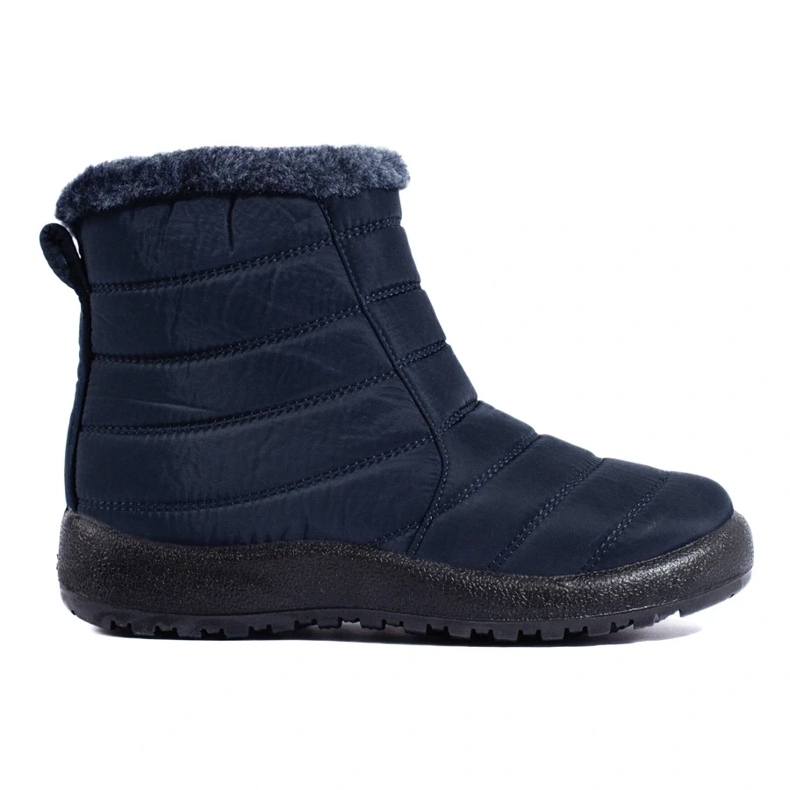 W. Potocki Navy blue women's over-the-ankle snow boots by Potocki