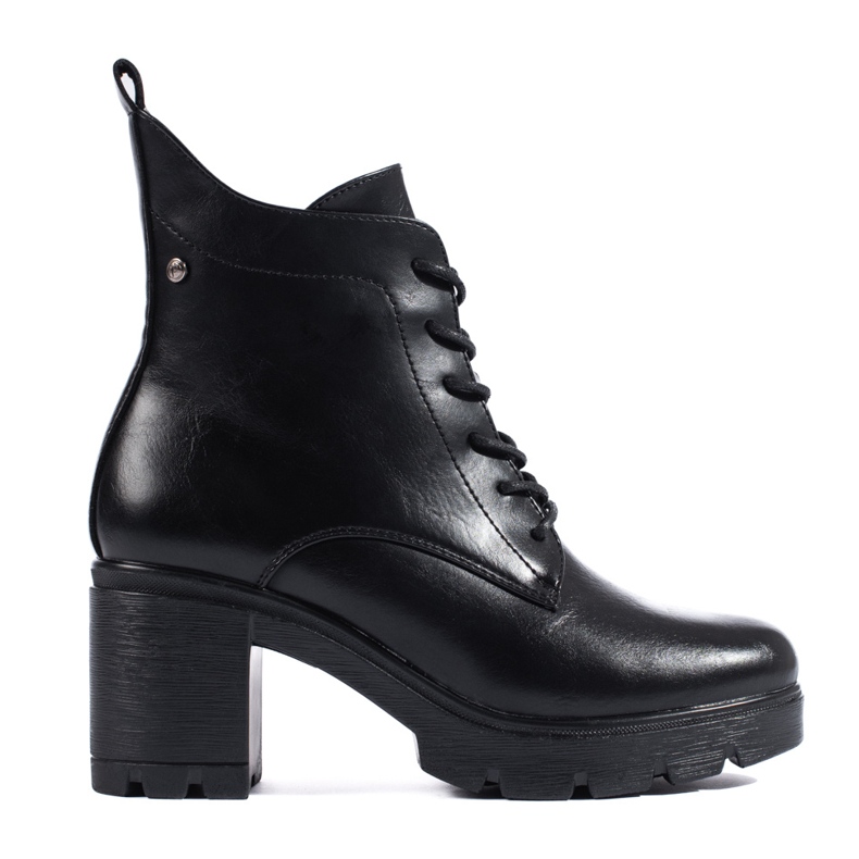 W. Potocki Black lace-up ankle boots from Potocki