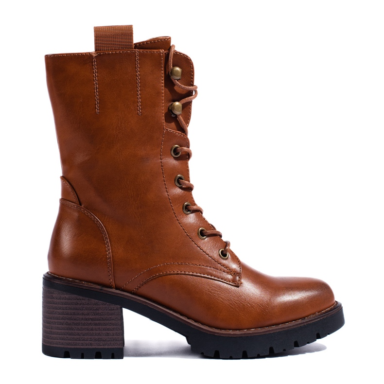 Shelovet high brown lace-up ankle boots Shelovet high brown lace-up ankle boots