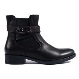 Shelovet women's black flat boots