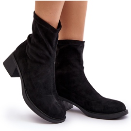 Women's Low Heel Boots Black Aphroteia