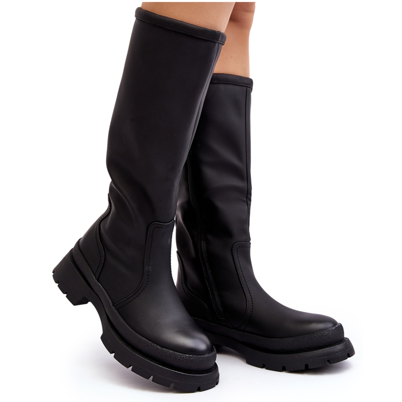 Black Desiren Women's Insulated Flat Heel Boots