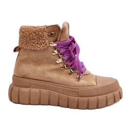 Brown Ralotta Insulated Trapper Boots On A Thick Sole