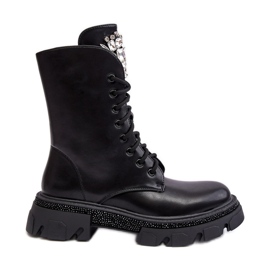 Women's Worker Ankle Boots With Decoration Black Ventora Women's Worker Ankle Boots With Decoration Black Ventora