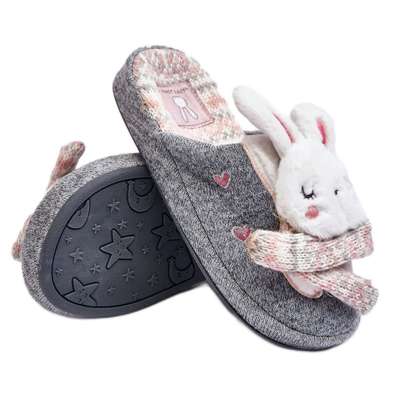 Children's Thick Soled Bunny Slippers Gray Dasca grey