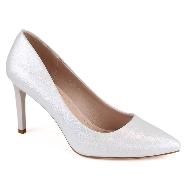 Sergio Leone 1339 silver stiletto pumps
