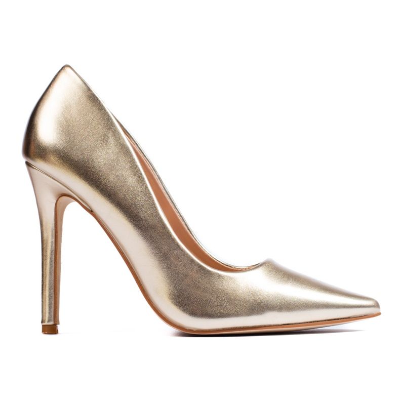 Shelovet gold high heel pumps golden