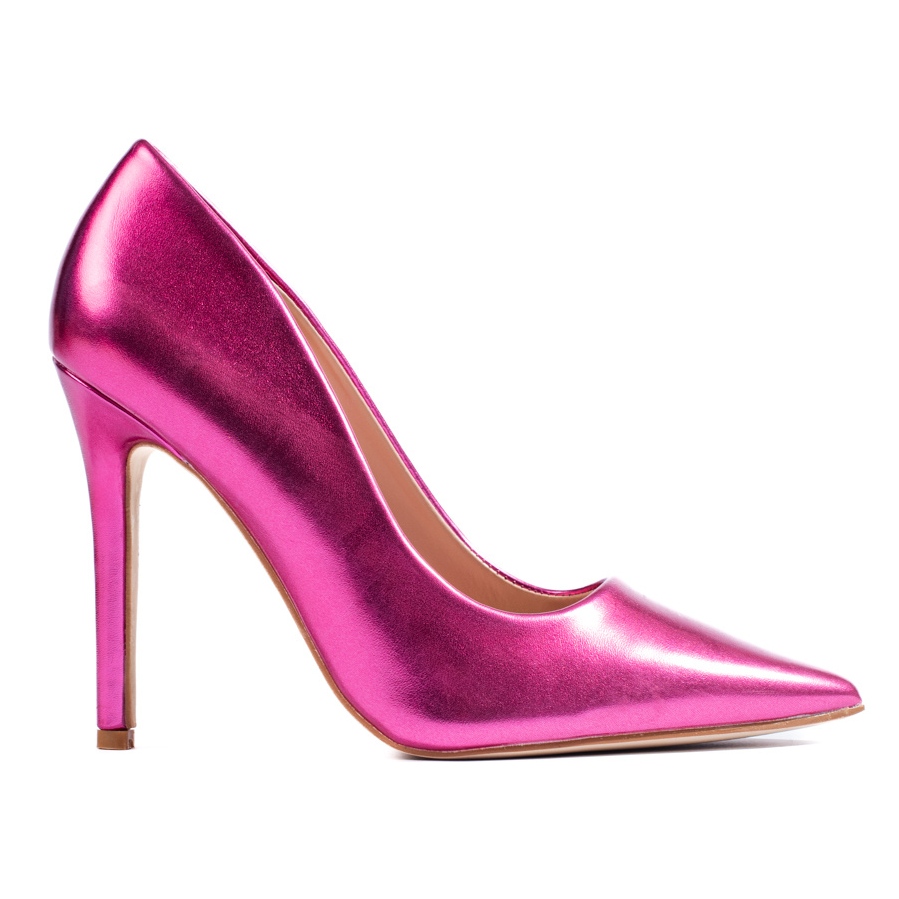 Una 90mm Pink Metallic Patent Heeled Sandals | Malone Souliers