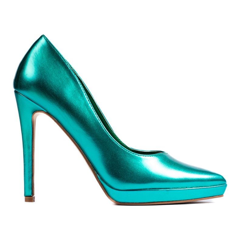 Metallic green Shelovet stiletto pumps