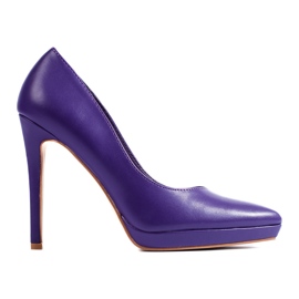 Purple Shelovet high-heeled pumps