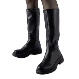 Black, insulated, smooth Prisco boots Black, insulated, smooth Prisco boots