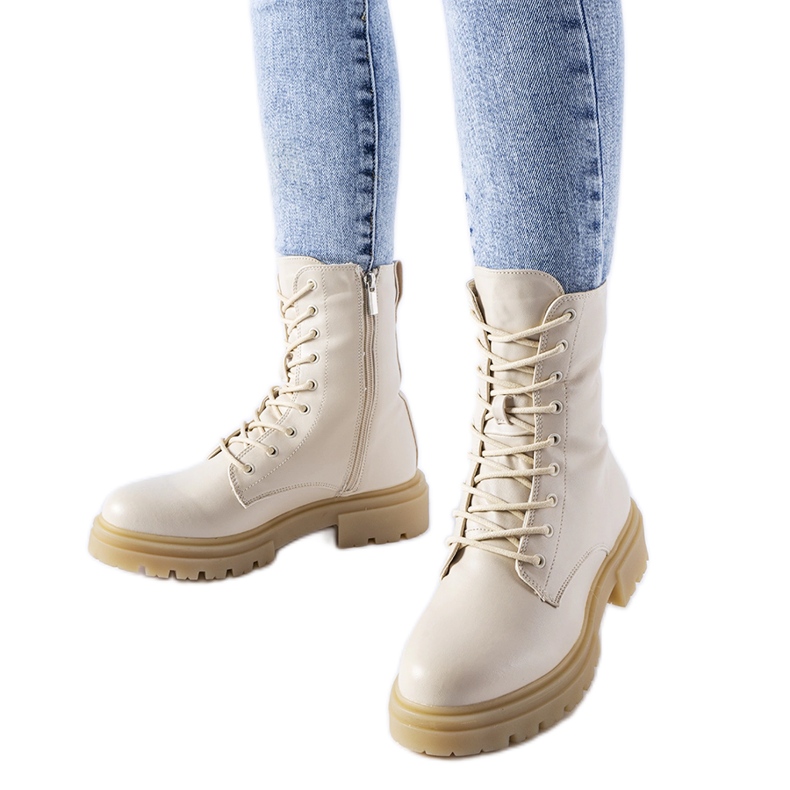 Beige insulated Heights boots